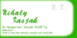 mihaly kasjak business card